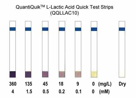 L-Lactic Acid Test Strips